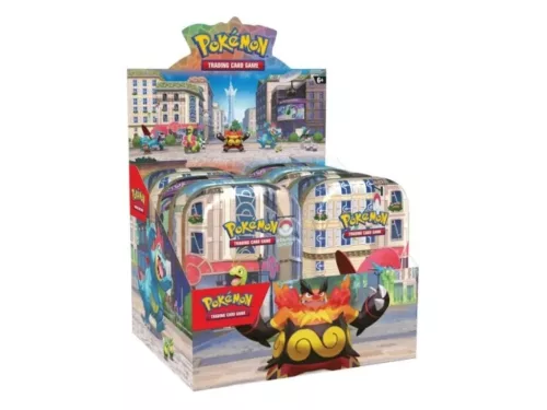 Pokémon TCG Lumiose City Mini Tin Display Box gyárilag fóliázott