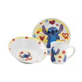   Stitch étkészlet kerámiából - tányérok és bögre egyben