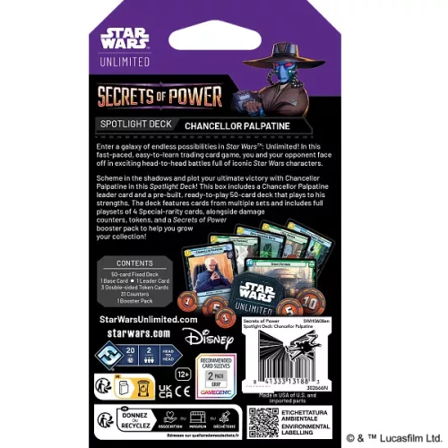 Star Wars Unlimited Secrets of Power Spotlight Deck