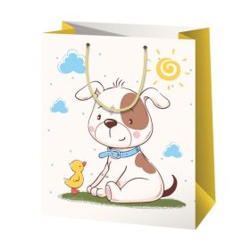 Ajándéktasak - kiskutya és kiskacsa - közepes