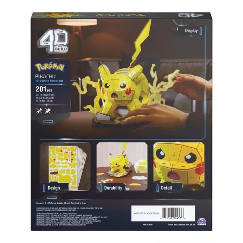 Pokémon Pikachu 4D Build 3D puzzle 201 db - Spin Master