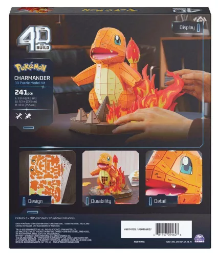 Pokémon Charmander 4D Build 3D puzzle 241 db - Spin Master