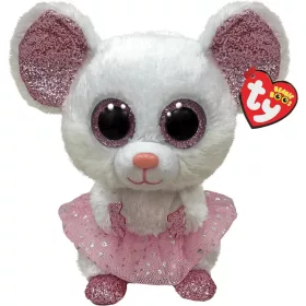 BOOS plüss figura NINA, Clip 8, 5 cm - fehérbalerinaegér