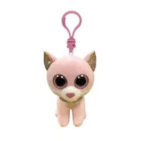 BOOS plüss figura FIONA, Clip 8,5 cm - rózsaszín macska 
