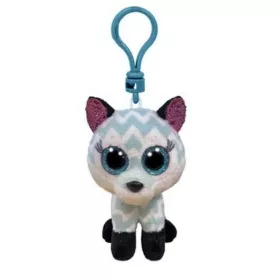   BOOS plüss figura ATLAS, Clip 8,5 cm - fehér-türkiz róka 
