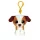 BOOS plüss figura HUGO, Clip 8,5 cm - barna/fehér kutya