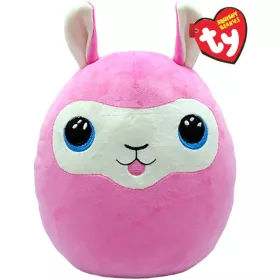   Ty Squishy Beanies párna alakú plüss figura LANA, 22 cm - rózsaszín láma