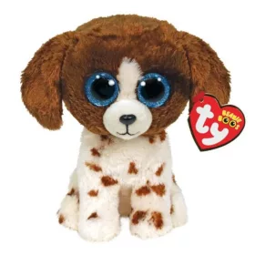 BOOS plüss figura MUDDLES, 15 cm - barna - fehérkutya