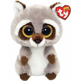 TY BOOS plüss figura OAKIE, 15 cm - szürke mosómedve