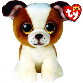 BOOS plüss figura HUGO, 15 cm - barna/fehérkutya