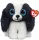 BOOS plüss figura SISSY, 15 cm - fekete/fehér kutya 