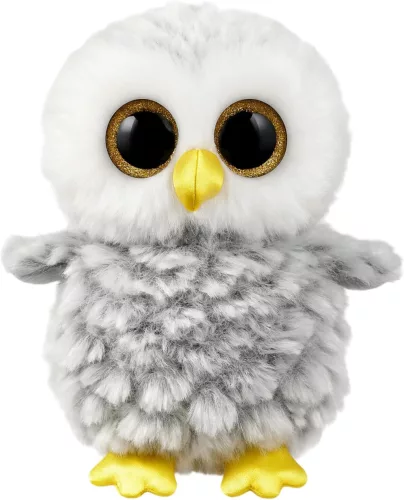 TY Beanie Boos Owlette fehér bagoly plüss 15 cm