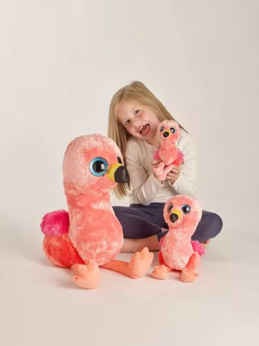 BOOS plüss figura GILDA, 24 cm - rózsaszínflamingó