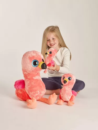 BOOS plüss figura GILDA, 24 cm - rózsaszínflamingó