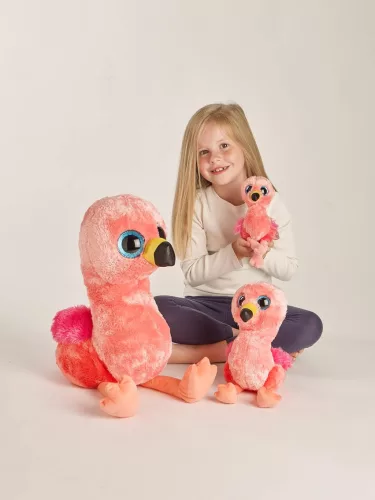 BOOS plüss figura GILDA, 24 cm - rózsaszínflamingó