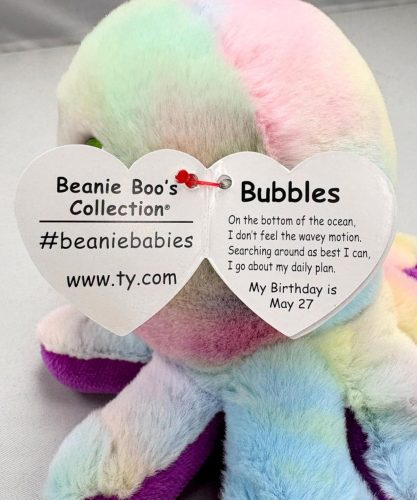 BOOS plüss figura BUBBLES, 15 cm - színespolip