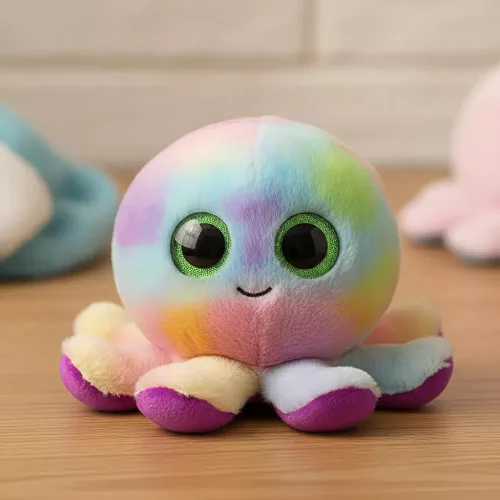 BOOS plüss figura BUBBLES, 15 cm - színespolip