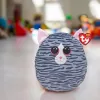 Ty Squishy Beanies párna alakú plüss figura KIKI, 22 cm - szürkemacska