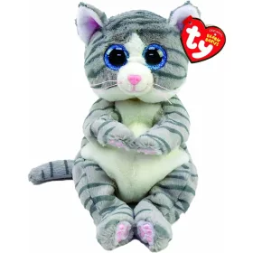   Ty Beanie Bellies plüss figura MITZI, 15 cm - szürke cirmos macska
