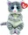 Ty Beanie Bellies plüss figura MITZI, 15 cm - szürke cirmos macska