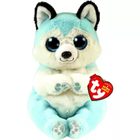 Ty Beanie Bellies plüss figura THUNDER, 15 cm - kék husky