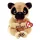 Ty Beanie Bellies plüss figura IZZY, 15 cm - barnakutyafeketefülekkel
