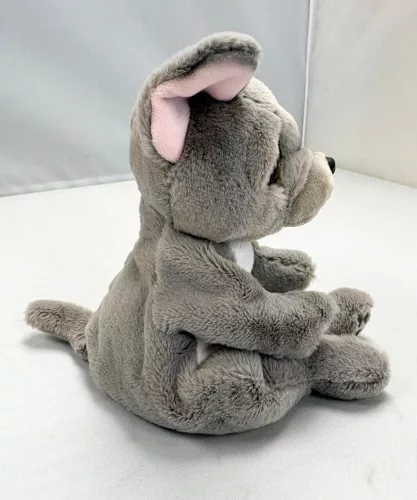 Ty Beanie Bellies plüss figura WILFRED, 15 cm - szürkekutya