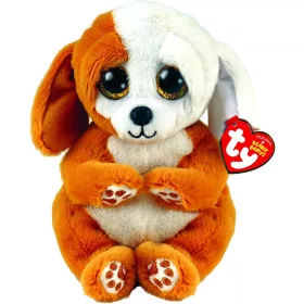   Ty Beanie Bellies plüss figura RUGGLES, 15 cm - barna/fehér kutya
