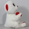 Ty Beanie Bellies plüss figura DESI, 15 cm - fehér medve szívvel
