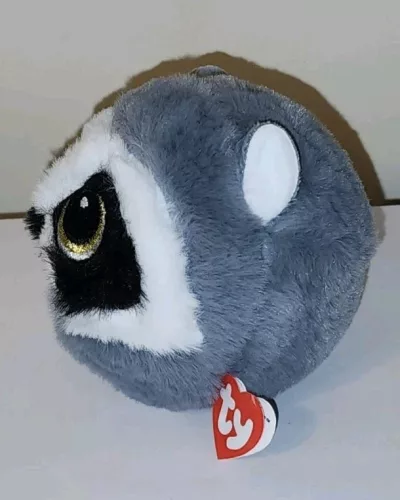 Ty Beanie Bouncers pattogó plüss figura BANDITO - szürke mosómedve