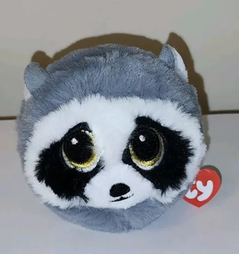 Ty Beanie Bouncers pattogó plüss figura BANDITO - szürke mosómedve
