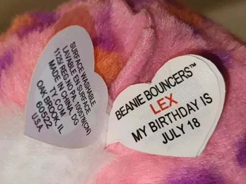 Ty Beanie Bouncers pattogó plüss figura LEX - rózsaszín hiúz