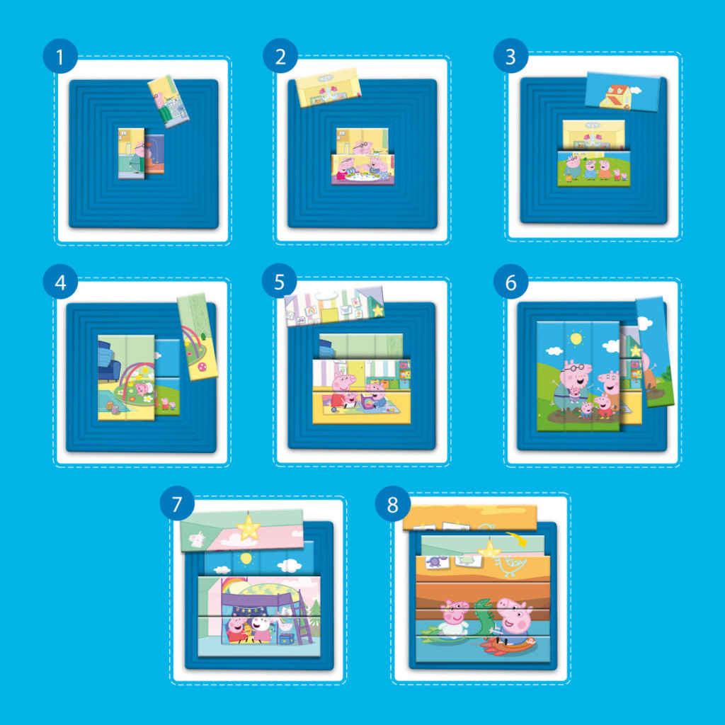 Peppa malac progresszív puzzle 8 kirakóval